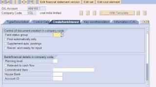 sap fs00 gl masters creation   cost element accounting configuration