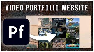 How to build your Videography Portfolio  Adobe Portfolio Walkthrough