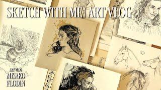 SKETCH WITH ME  ART VLOG️ My new desk set up Mini trip to Victoria