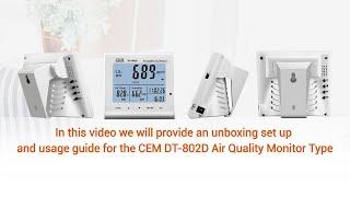 Air Quality Monitoring Unboxing Video-CEM DT-802D