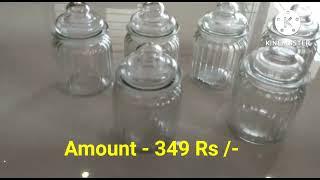 # Amazon Unboxing kitchen storage glass jar set of collection for my kitchen in tamil # Shorts