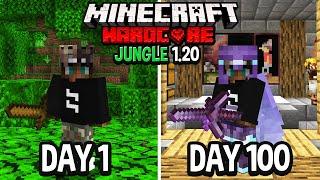 I Survived 100 Days in a JUNGLE WORLD in 1.20 HARDCORE Minecraft