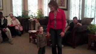 Joshua and Gramma Singing - Christmas 2010 - Badasshog