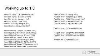 FOSDEM 2021 Working on DOS in 2021