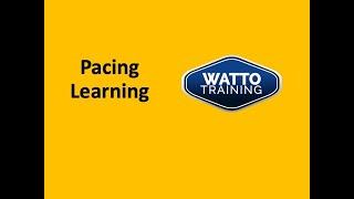 Pacing Learning