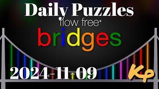 Flow Free Bridges - Daily Puzzles - 2024-11-09 - November 9th 2024