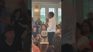 Beto ORourke Uvalde Texas Democratic gubernatorial candidate slams heckler over school shooting