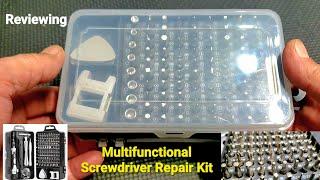 115 Pcs Tool Set Reviewing Multifunctional Screwdriver Repair Kit