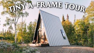 Tiny House A-frame w Loft Net - Lake Superior Cabin Tour