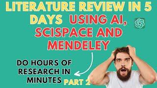 Do hours of Research Literature review in minutes using AI tool PART 2 Fast Citations References