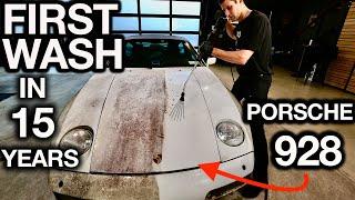 First Wash in 15 Years Porsche 928. Most Disgusting Moldy Abandoned Porsche Ever