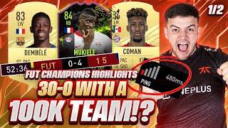 30-0 ON FUT CHAMPS w THE BEST 100K TEAM? FIFA 21 ULTIMATE TEAM HIGHLIGHTS