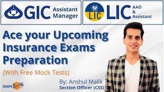 GIC AM & LIC AAO 2021  Ace your upcoming Insurance Exams Preparation  Practice FREE Mock Tests