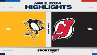 NHL Highlights  Penguins vs. Devils - April 2 2024