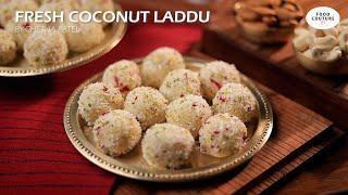 Fresh Coconut Ladoo  Easy to Make Sweet - Janmashtami Special  Food couture by Chetna