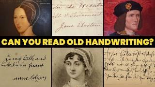 Can you READ OLD HANDWRITING styles? Could you understand old English? Old English handwriting