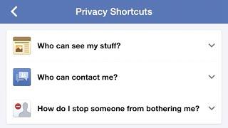 Facebook for iPhone Privacy Shortcuts