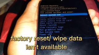 how to fix wipe datafactory reset option not available on Samsung