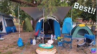 CAMPING EP 01  Walkaround Quechua Arpenaz Family 4.1 Fresh & Black tent at Pantai Cahaya Negeri