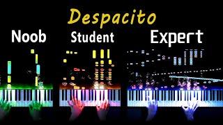 5 Levels of Despacito Piano Noob to Expert