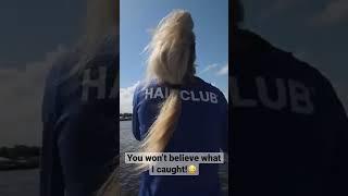 Girl CATCHES Big Fish in Public Waterway