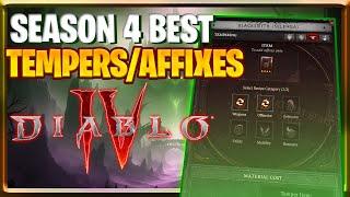 Diablo 4 Season 4 Best Tempers  Affixes How To Increase Damage Season 4 New Crafting Best Rolls