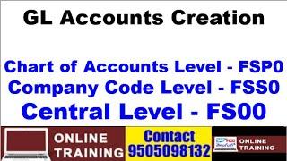 SAP FICO Batch - 4GL Accounts CreationFSP0 FSS0 FS00 In English