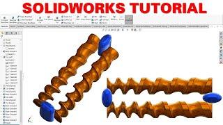 SolidWorks Tutorial #62  Timing Screw Feedscrew Design - 3D Model Advanced