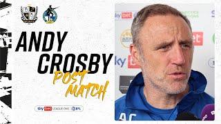 Press Conference  Andy Crosby reacts to 2-0 win against Bristol Rovers