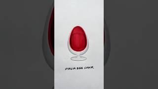 ovalia egg chair by henrik thor-larsen #art #alcoholmarkers #chairdesign #meninblack #60sdesign