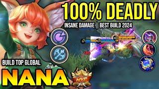 NANA BEST BUILD 2024  BUILD TOP GLOBAL NANA GAMEPLAY  MOBILE LEGENDS