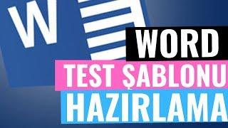 MICROSOFT WORD TEST HAZIRLAMA