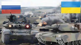 10 Minute Ago Fierce Battle Ukrainian M1 Abrams Tank Ambushed by Russian T-90  Heres What Happen