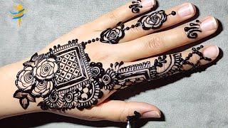 Arabic Henna Mehndi Design for Ramadan - نقش حناء رمضاني بنكهة عصرية