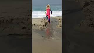 How A River Breaches Sand Berm #shorts