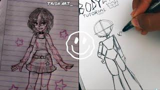 {How to draw bodies TikTok compilation }