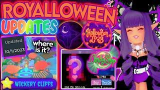 NEW ROYALLOWEEN UPDATES OUT NOW WICKERY CLIFFS SOON? CANDY SHOP BADGE & MORE  ROBLOX Royale High