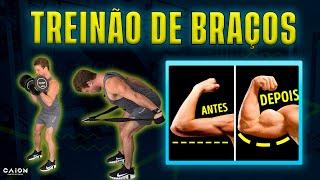 Treino intenso e completo para braços  Bíceps e Tríceps definidos