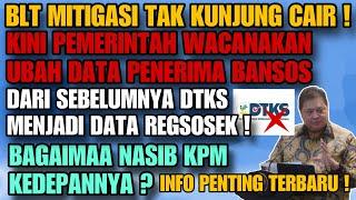 BLT MITIGASI BELUM CAIR  PEMERINTAH BERENCANA UBAH DATA PENERIMA BANSOS DARI DTKS KE REGSOSEK 