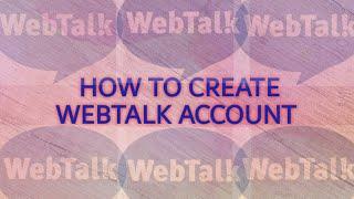 How to create webtalk account