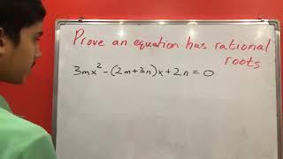 How to prove that an equation has rational roots