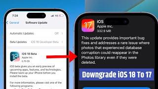 How to Downgrade iOS 18 to 17 and Go Back to Previous Version with Joyoshare UltFix  Downgrade 18 