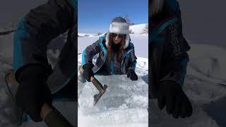 WowGIRL makes FIRE from ICE  #camping #survival #bushcraft #outdoors #lifehack