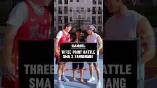 Hansel dapet Rp100.000 kalau menang three point battle #basketball #challenge