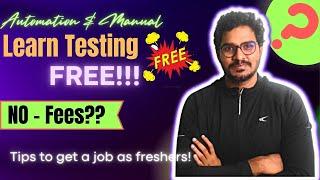 FREE software testing online courses in Tamil  quality assurance testing & automation testing