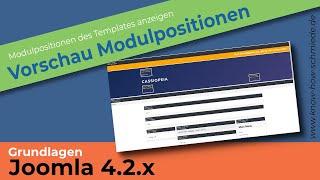 Joomla 4 - Vorschau Modulpositionen - Grundlagen Template Joomla 4 für Einsteiger und Anfänger