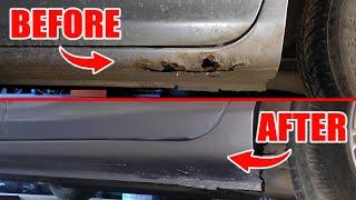 How To Fix Big Rust Holes On Your Car  Honda Civic 2001