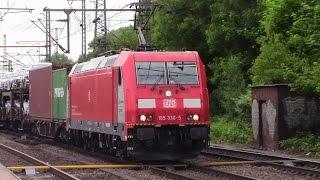 Intense Freight Train Action at Hamburg - Harburg Germany - 22 Trains in 2 hours June 16 2015