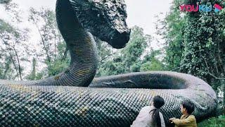 The boy became friends with a big snake when running from a monster  Snake 3  YOUKU MONSTER MOVIE