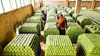 شاهد كيف يصنع الأتراك ملايين من قطع صابون الزيتون في مصنع الصابون التقليدي في تركيا 